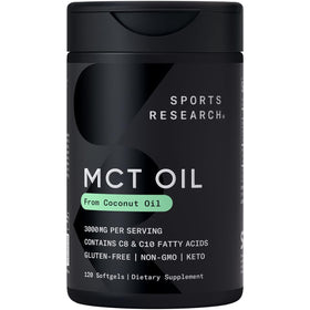 Sports Research Huile MCT 3000mg 120 capsules softgel vue avant