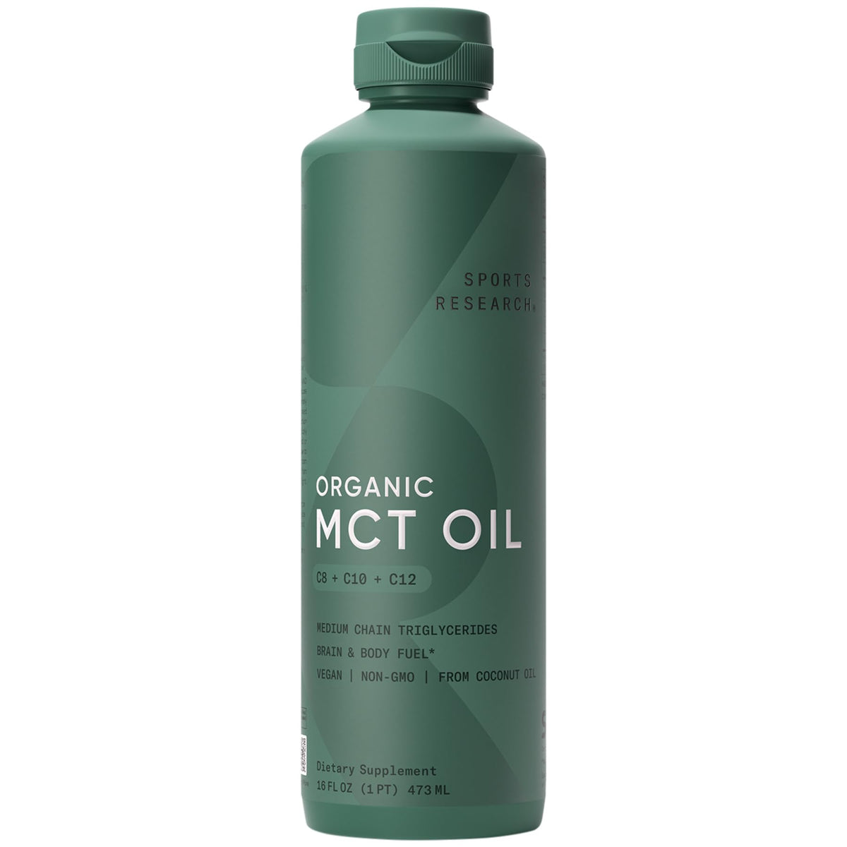 Sports Research Huile MCT Bio 510g vue de face