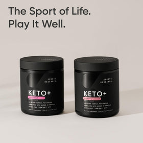 Sports Research Keto + Exogenous Ketones 422g Framboise Citron en shaker