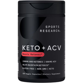 Sports Research Keto Plus Vinaigre de Cidre de Pomme 120 Capsules - vue de face