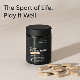 Sports Research Lion's Mane 1800mg gélules avec ingrédients
