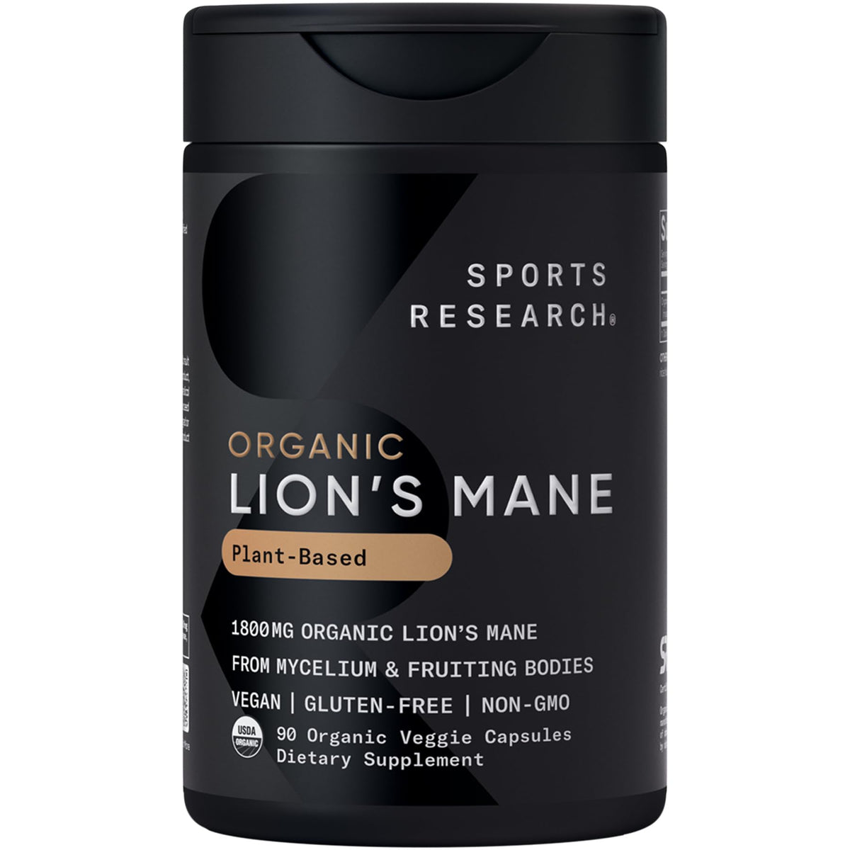 Sports Research Lion's Mane 1800mg gélules végétales vue de face