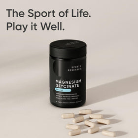 Sports Research Magnésium Glycinate avec étiquette visible