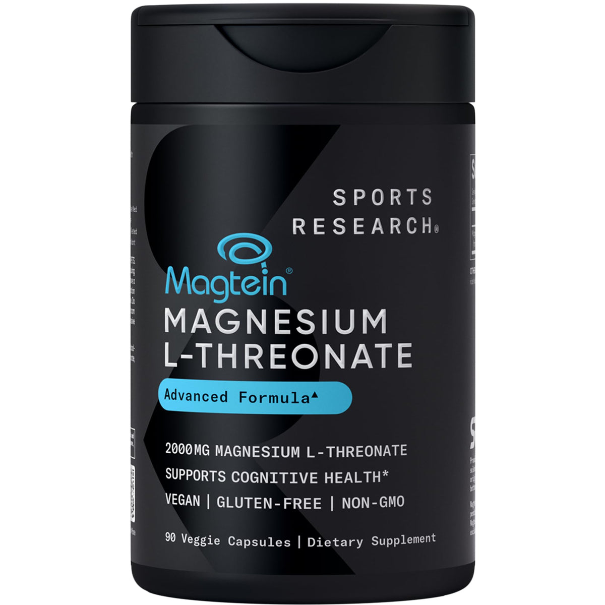 Sports Research Magnésium L-Thréonate 2000mg bouteille vue de face