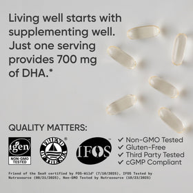 Sports Research Omega-3 DHA 700mg gélules molles arrière