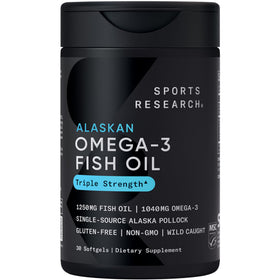 Sports Research Omega-3 Huile de Poisson 1250mg vue avant