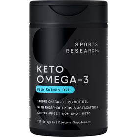 Sports Research Omega-3 Huile de Poisson 1400mg 120 Gélules vue de face