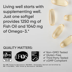 Sports Research Omega-3 huile de poisson gélule ouverte montrant le contenu