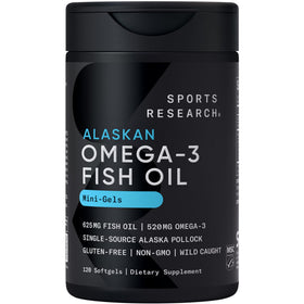 Sports Research Omega-3 Huile de Poisson Mini Gels emballage avant