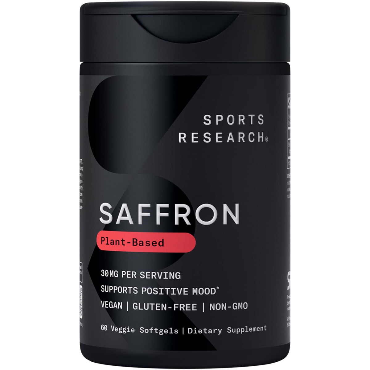 Sports Research Saffran 30mg gélules végétales vue de face