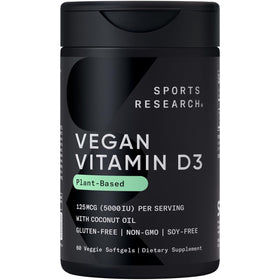 Sports Research Vegan D3 5000iu 60 Plantgels vue avant