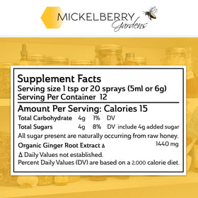 Spray au Miel de Gingembre Mickelberry Gardens sur une table
