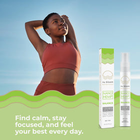 Spray Calm & Stress de Nu Bloom Botanicals 8mL en main