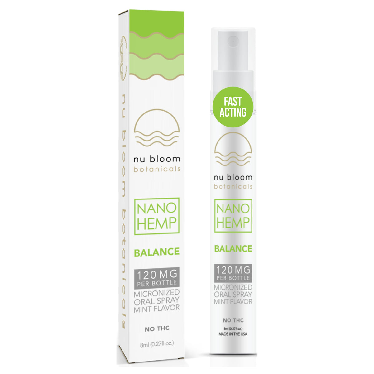 Spray Calm & Stress de Nu Bloom Botanicals 8mL vue de face
