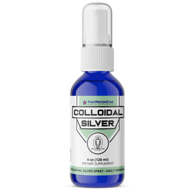 Spray d'argent colloïdal FIREWATERSTAR 50 ppm 4 oz vue de face
