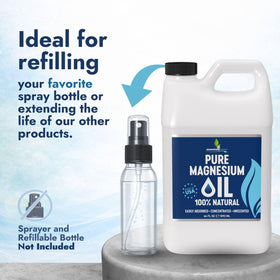 Spray d'huile de magnésium 1,89 L sur une surface plane