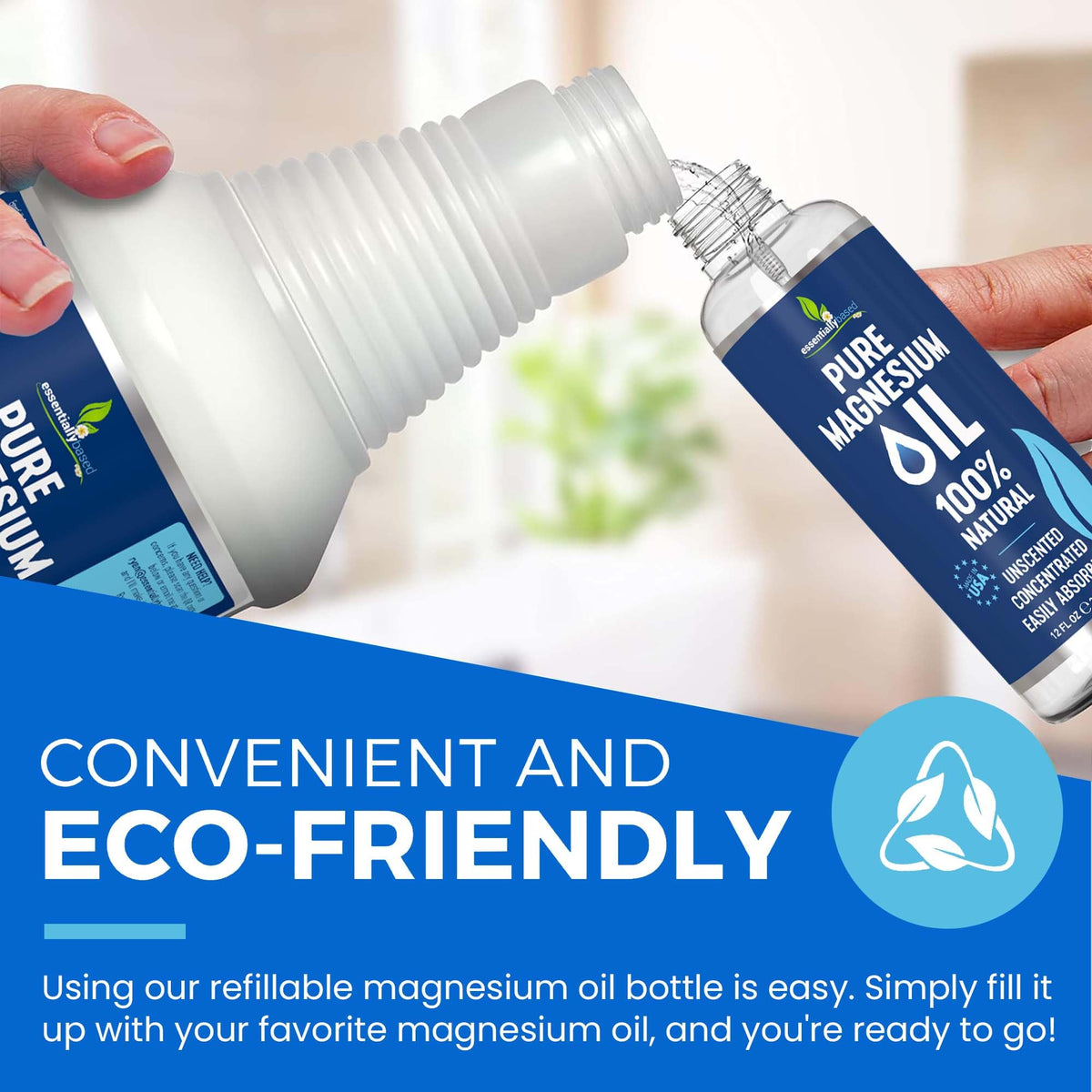 Spray d'Huile de Magnésium 946ml, dimensions du produit