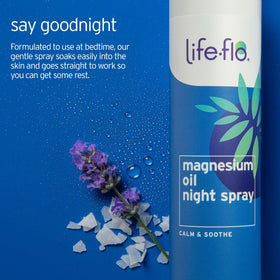 Spray d'huile de magnésium Life-Flo sur un fond neutre