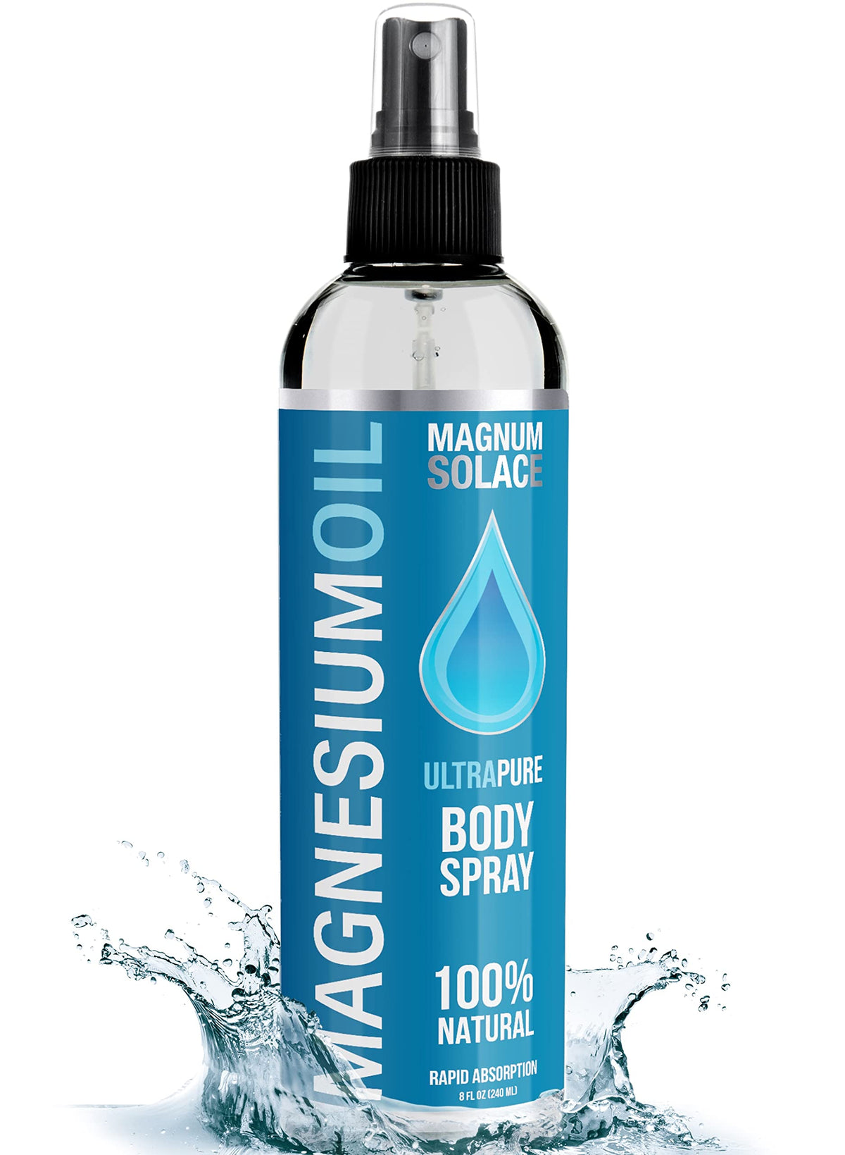Spray d'huile de magnésium Magnum Solace 240 ml vue avant