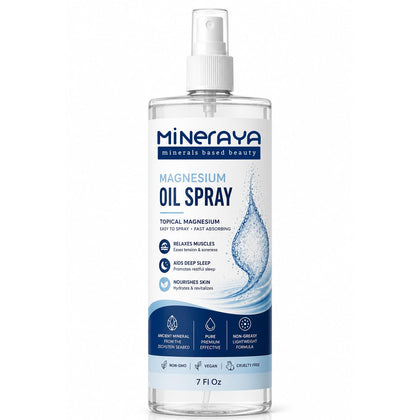 Spray d'huile de magnésium Mineraya 207 ml vue de face