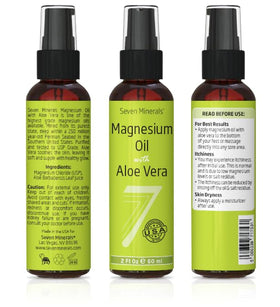 Spray d'Huile de Magnésium Seven Minerals 91g avec packaging
