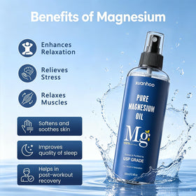 Spray d'huile de magnésium xuanhoo 300 ml avec bouchon ouvert