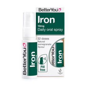 Spray de fer naturel BetterYou 10 mg 32 doses, vue de face