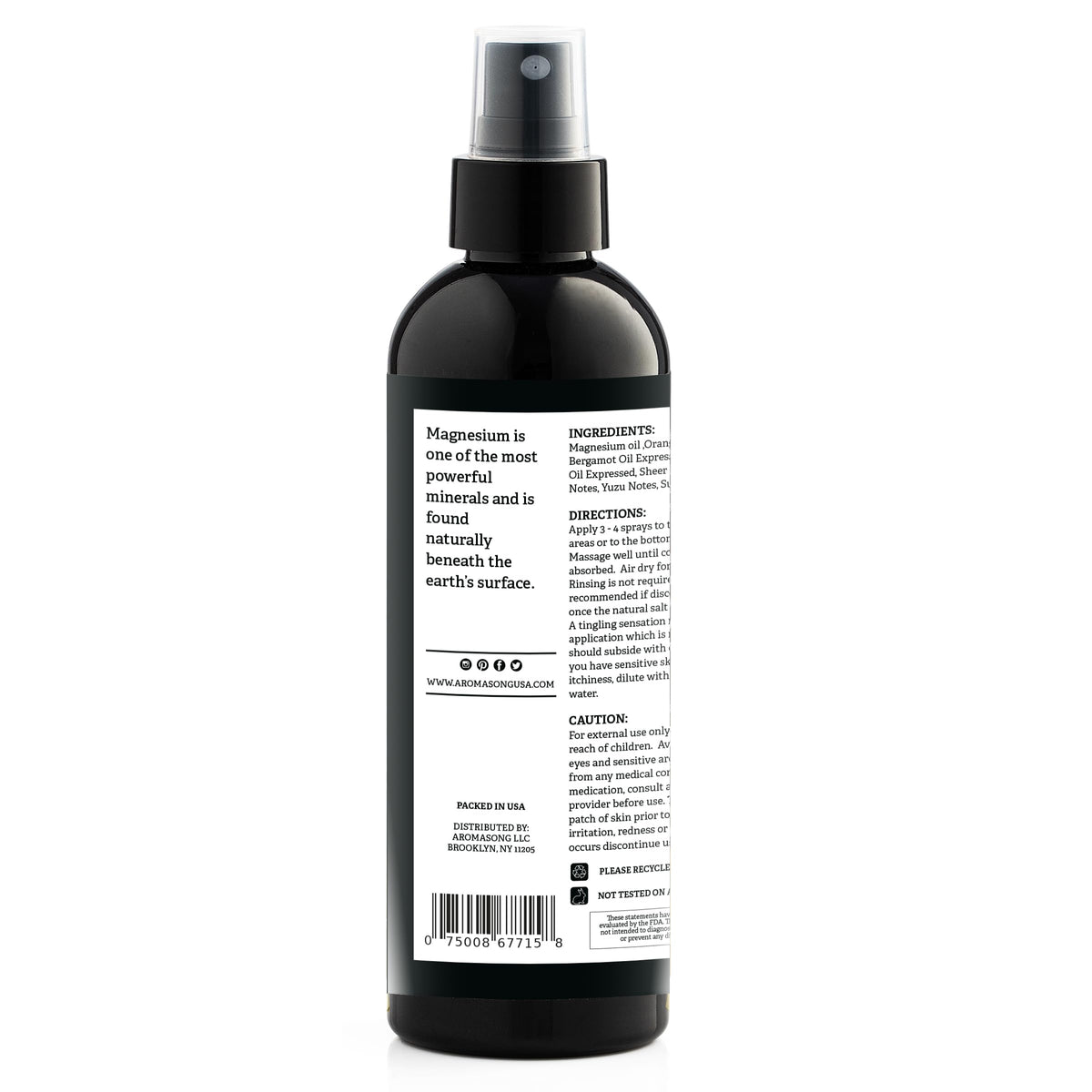 Spray de magnésium Aromasong dans un environnement de bien-être