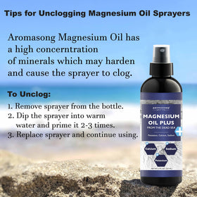 Spray de magnésium Aromasong en utilisation