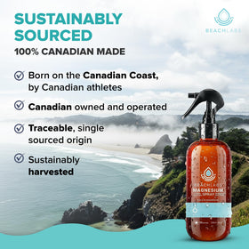 Spray de Magnésium Beach Labs dans un sac de sport