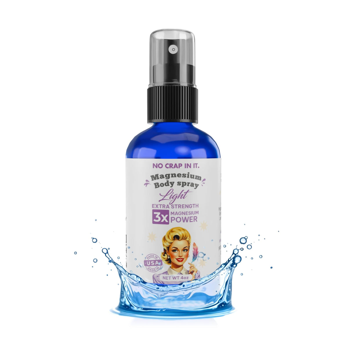 Spray de magnésium glycinate No Crap In It 259g vue avant