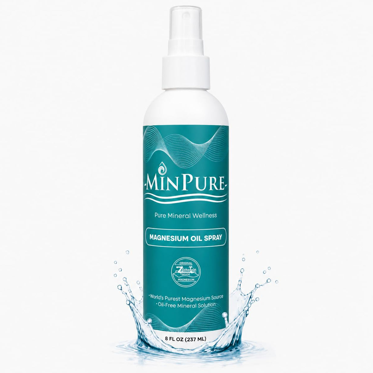 Spray de magnésium pur 237 ml vue avant avec étiquette