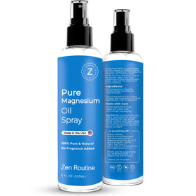 Spray de magnésium pur Zen Routine 240 ml, packaging et étiquette