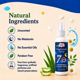 Spray de Magnésium Seven Minerals sur une table de nuit