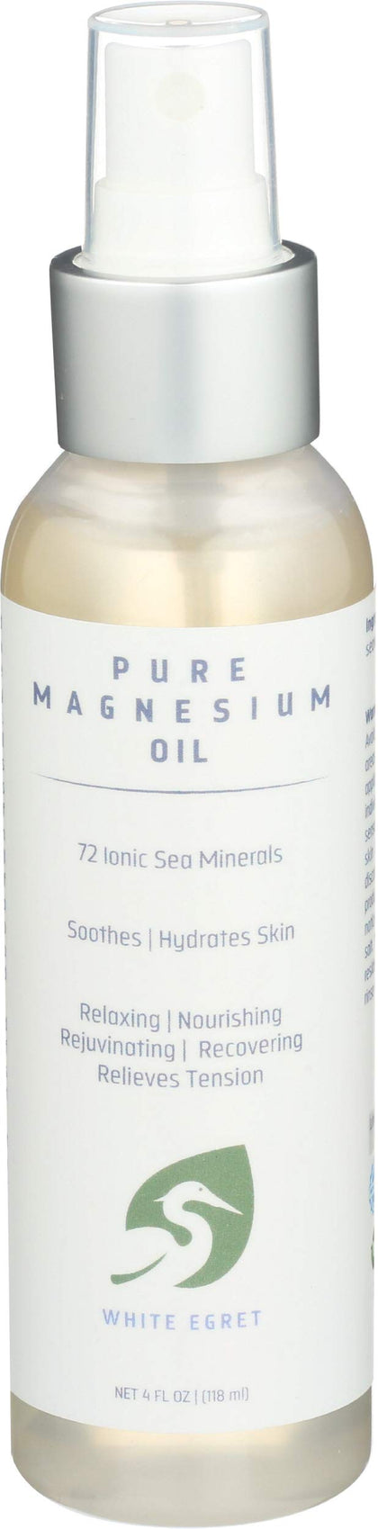 Spray de magnésium White Egret 118 ml avec flacon floral