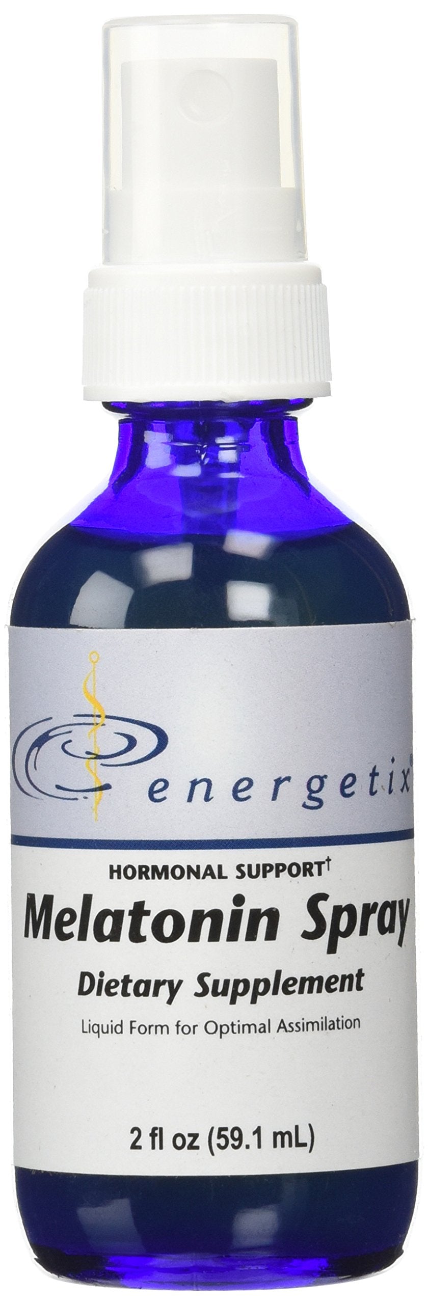 Spray de mélatonine Energetix 60 ml avec bouchon et étiquette