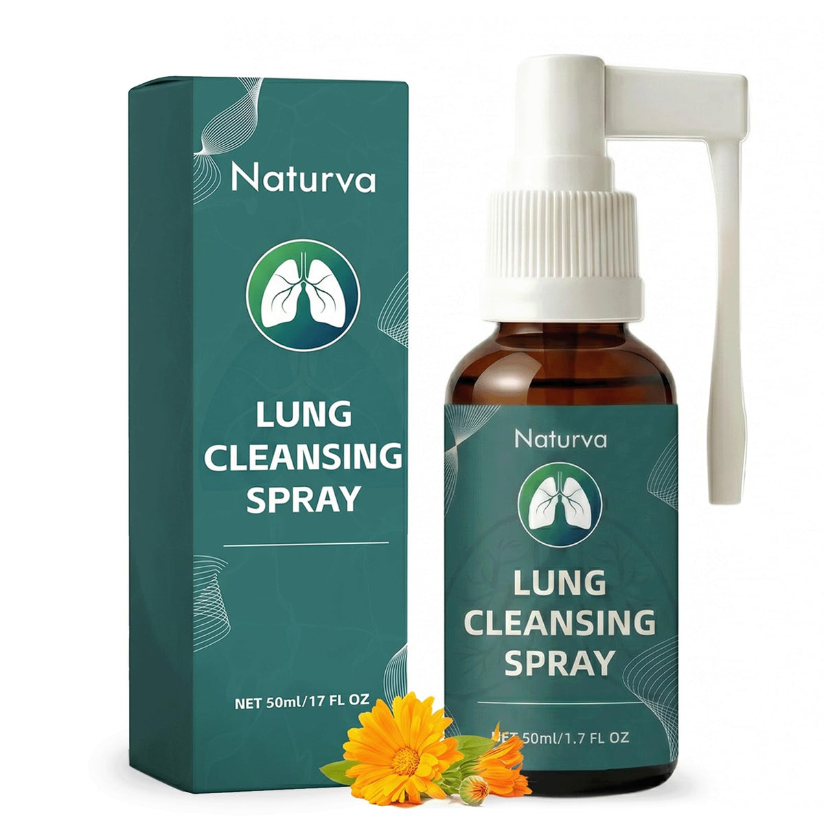 Spray de Nettoyage des Poumons Naturva 50ml vue avant