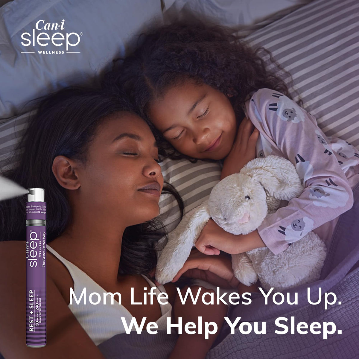 Spray de sommeil Cani Brands avec un fond apaisant