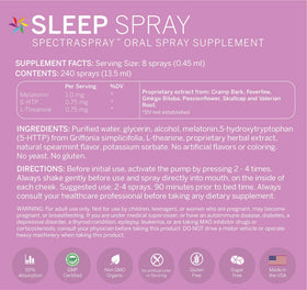Spray de Soutien au Sommeil Spectraspray à côté d'un lit