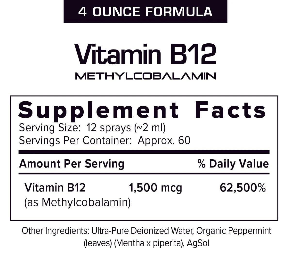 Spray de Vitamine B12 Methylcobalamine sur un fond neutre