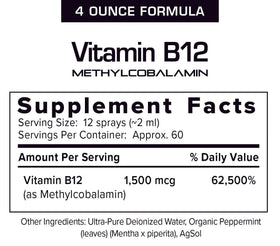 Spray de Vitamine B12 Methylcobalamine sur un fond neutre