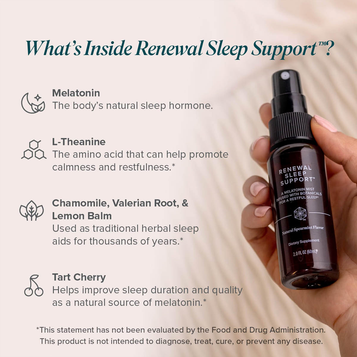 Spray Isagenix Renewal Melatonin 60 ml en situation de voyage