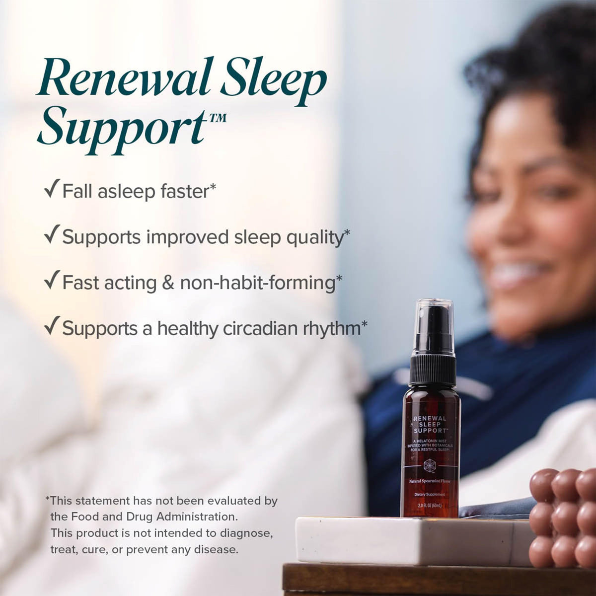Spray Isagenix Renewal Melatonin 60 ml sur une table