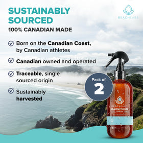 Spray Magnésium Beach Labs dans un sac de sport