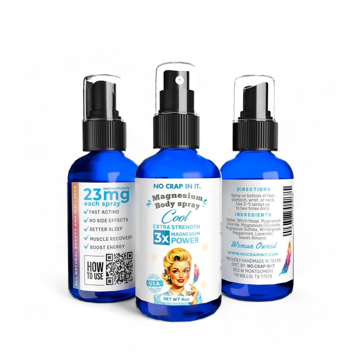 Spray Magnésium Glycinate No Crap In It sur une table
