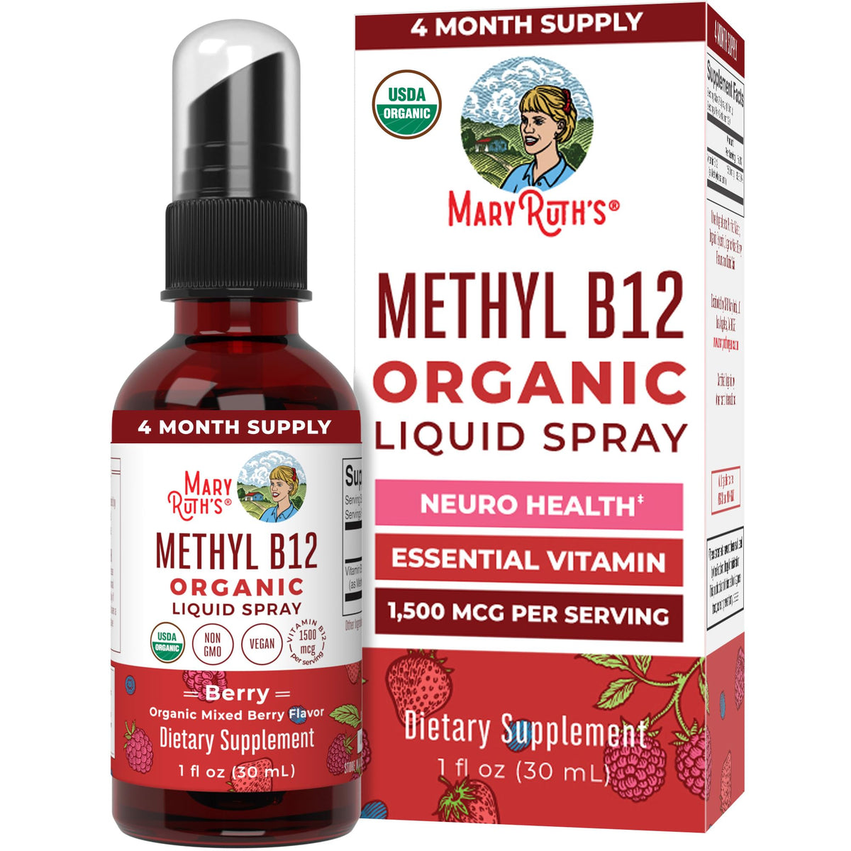 Spray MARYRUTH'S Methyl B12 1 Fl Oz vue avant