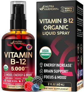 Spray sublingual NUTRAHARMONY Vitamine B12 5000 mcg avant vue