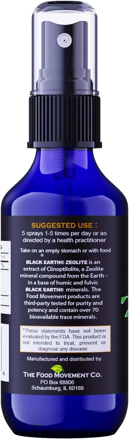 Spray Zeolite Noir 1 oz en main pour utilisation