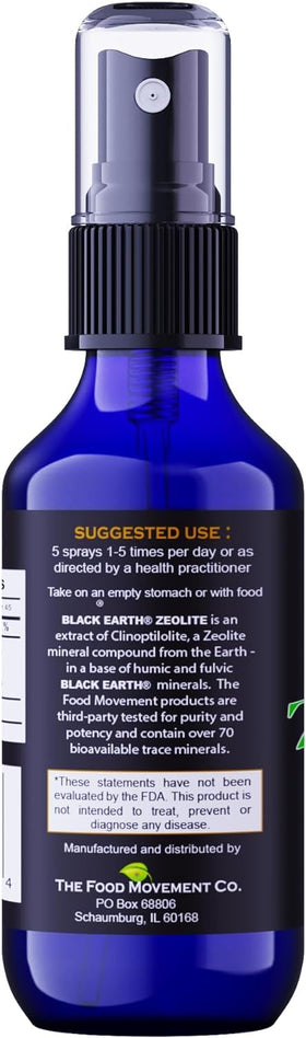 Spray Zeolite Noir 1 oz en main pour utilisation