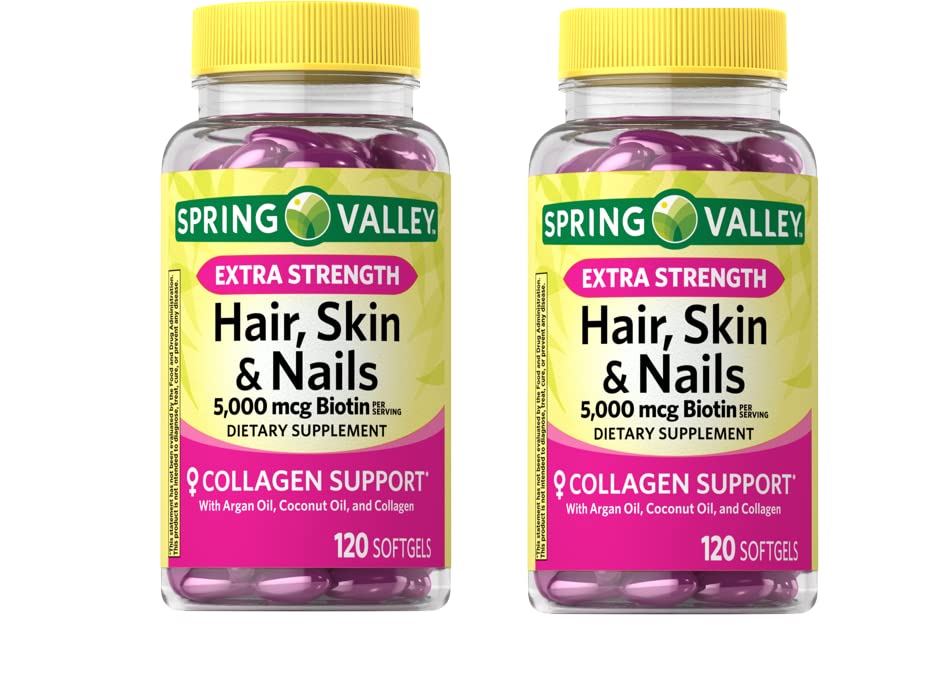 Spring Valley Biotine 5000 mcg 120 gélules, vue de face